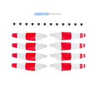 F Fityle 8 Piezas Hélices Reemplazo para Accesorio Quadcopter Ligero Plástico Bajo Ruido Incluye Tornillos Adecuado para Uso, Rojo Blanco