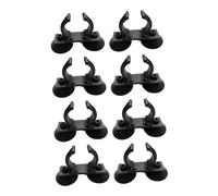 F Fityle 8 Soportes para Calentador de Acuario con Ventosas Negras para Peceras Subacuáticas. Sujeción Fuerte Y Ligera. Pinzas Resistentes con Clips, Ventosas Dobles