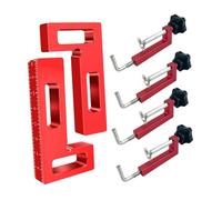 F Fityle Abrazaderas de esquina, escuadras de posicionamiento, regalos para hombres y papás, herramientas portátiles para carpintería, abrazadera de ángulo, 2pcs Rojo