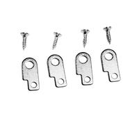 F Fityle Accesorios de montaje del pedal de efectos de guitarra eléctrica Conveniente instalación fácil que hace 4 soportes y 4 tornillos de reemplazo, Plata