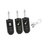 F Fityle Adaptador de micrófono y transmisor de guitarra profesional XLR para guitarra eléctrica, instrumentos musicales, altavoces y amplificadores de audio, Black Set B