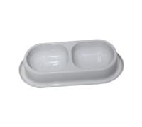 F Fityle Alimentador de tazón de Agua y Comida de Gato, dispensador de Alimentos, Plato de alimentación al Aire Libre Que no es de al Aire Libre para Mascotas, Gris Claro