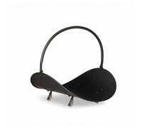 F Fityle Almacenamiento de Leña para Exterior Estante Soporte Portaleña Hogar Chimenea Metal Resistente con Asa Ergonómica y Base Curva Antivuelco Adecuado para Chimenea Interior Balcón Camping