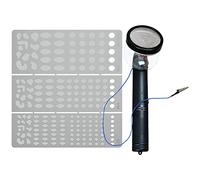 F Fityle Aplicador de Césped Estático para Diorama de Modelado de Ferrocarril de Tren, de Flocado Electrostático para de Arena Planta Paisaje de H, Plantilla GJ3015B