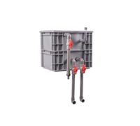 F Fityle Aquarium Filtration Unit Filtro Mecánico-biológico Caja Depuradora Carcasa de Circulación para Acuario con Control de Caudal Lados Acanalados Puertos, Mediano 2 Capas