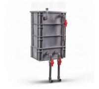 F Fityle Aquarium Filtration Unit Filtro Mecánico-biológico Caja Depuradora Carcasa de Circulación para Acuario con Control de Caudal Lados Acanalados Puertos, Pequeño 4 Capas