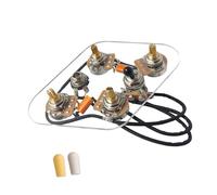 F Fityle Arnés de cableado precableado para pastillas de guitarra eléctrica. Arnés de guitarra práctico, portátil y resistente. Repuestos. Interruptor de 3
