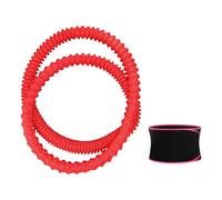 F Fityle Aro de Fitness con Peso para Ejercicios, Bajo Ruido, Cómodo Y Plegable, para Gimnasio, Hogar, Niños Y Viajes, Banda para el Sudor roja