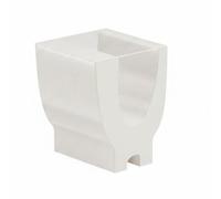 F Fityle Auxiliar Mesa Lateral Mesa de Noche Taburete Plegable de Papel Cerámico con Textura y Cuerpo Acordeón Fácil de Almacenar Adecuada para Sala Dormitorio, S, Cerámica Blanca Bd2
