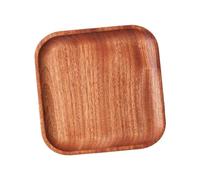 F Fityle Bandeja de Madera para Servir Ensalada, Organizador de Cuencos, Bandeja Decorativa, vajilla, Plato de té y café, Bandeja de Madera para Aperitivos, 13cm x 13cm x 1.5cm