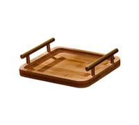 F Fityle Bandeja de Madera para Servir, Plato de Madera Rectangular, Bandeja de exhibición de Comida para Postre, Tablero para Desayuno, Mesa de Centro otomana, Light Wood L