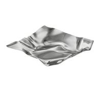 F Fityle Bandeja Industrial Cuadrada Bandeja Fuente Centro de Mesa Organizador de Acero Inoxidable con Diseño Plegado y Espejo Pulido Adecuada para Cocina Sala de Estar Estudio Recepción 20cm X 7cm