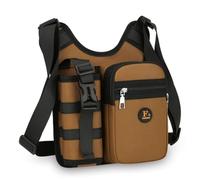 F Fityle Bandolera Bolso Hombro Cartera Mensajero con Estructura Rectangular y Limpio Bolsillo Frontal con Cremallera Correa Ancha Cómoda Material Oxford y