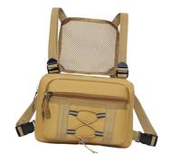 F Fityle Binocular Chest Pack Bolsa de Pecho para Prismáticos Mochila Portaequipos Bolsillo Resistente Al Agua Múltiples Compartimentos Adecuado para Viaje Exc, Caqui