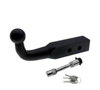 F Fityle Bola de Enganche para Remolque Enganche Montaje de Bola Vástago Rectangular con Dos Orificios Brazo Curvado Metal Acabado, 2 Pulgadas, Style to 1