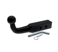 F Fityle Bola de Enganche para Remolque Enganche Montaje de Bola Vástago Rectangular con Dos Orificios Brazo Curvado Metal Acabado, 2 Pulgadas, Style to 2