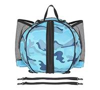 F Fityle Bolsa de Baloncesto Universal, Mochila de Almacenamiento, Correa de Hombro Ajustable, balón de fútbol para fútbol, Baloncesto, Voleibol, Entrenamiento, Azul grisáceo