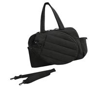 F Fityle Bolsa de Tenis, Bolsa Deportiva de Lona, portátil, Ligera, 35 l, Resistente, espaciosa, organizadora para Hombres y Mujeres, de poliéster, para, Negro