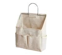 F Fityle Bolsa Organizadora Colgante de Pared con Bolsillos Laterales, Bolsa Organizadora Impermeable, Cesta de Almacenamiento para Baño, Oficina, Garaje Y, Gris Blanco, tal como se describe