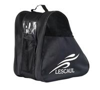 F Fityle Bolsa para Patines en Línea Bolsa de Transporte Mochila Organizador Estuche con Malla Resistente al Desgaste en PVC Adecuada para Patinaje Parque Entrenamiento Adultos y Niños, Negro