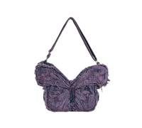 F Fityle Bolso Bandolera Mujer Bolso Hombro Cartera Mochila Mariposa Mezclilla Convertible con y Acabado Vintage Adecuado para Salidas Casuales Conciertos Uso Diario
