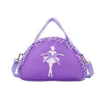 F Fityle Bolso de Danza Infantil Mochila Bolsa Maletín Bandolera para Ballet con Delicados y Moño Oxford Impermeable y Forro Asas y Correa Etiqueta, Morado