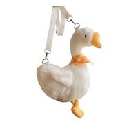 F Fityle Bolso de Hombro para Mujer, Bandolera de, Bolsa con Cierre, Bolso de Mano pequeño de Moda, Bolso de Informal, Bolso de Felpa para, Blanco