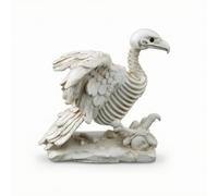 F Fityle Buitre Esqueleto Estatua Escultura Figura Decoración de Mesa de Resina con Acabado y Pose Erguida con Base Firme Decorativa Adecuada para Halloween Vitrinas Pasillos Ambientes de Terror