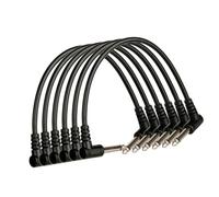 F Fityle Cable de parche Línea de conexión 1/4 Partes de 12 pulgadas Cable de bajo eléctrico Instrumento Cable de audio para el amplificador de mezcladores de, 6 Uds.