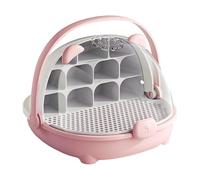 F Fityle Caja de Cría de Gusanos de Seda, Caja de Cría de Animales Pequeños, Cabina de Observación, Contenedor Portátil para Transporte de Gusanos de Seda, Rosa