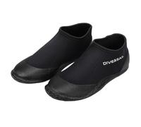 F Fityle Calzado para Actividades Acuáticas Botas de Buceo Zapatos de Agua Escarpines Neopreno 3mm Tobillo Alto Tipo Calcetín Suela Flexible Agarre Mejorado, Negro, Numeric_4