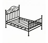 F Fityle Cama Metal para Casa Muñecas | Metálico, Realista, Estructura Cama para Muñecas, Solo Bastidor Cama