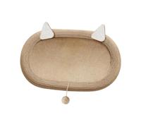 F Fityle Cama rascadora Ovalada de sisal para Gatos, Cuenco rascador Resistente al Desgaste, Protector de Muebles, Almohadilla rascadora Resistente para, con Orejas