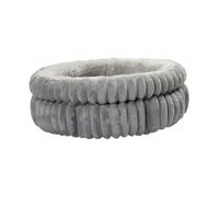 F Fityle Cama Redonda para Perros, Cama para Mascotas Autocalentable, Perrera Suave de Otoño E Invierno, Cama con Cojín para Perros, Nido de Gato para Cachorro, Gris 60cmx60cmx20cm