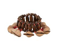 F Fityle Campana de mano con forma de cáscara de nuez, campanillas de viento artesanales creativas, regalos, para nueces, campana de mano con forma de, a