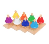 F Fityle Campana Educativa Infantil Campanas Mano Instrumento Musical Juguete Aprendizaje Madera Metal Educación Temprana Memoria Coordinación Fina Adecuada para Niños Aula Casa Sesiones Música