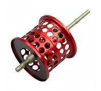 F Fityle Carrete de Pesca con Bobina Micro Spool Ligero Patrón Ventilado y Eje de Aleación de Aluminio Adecuado para Lanzamientos Cortos Pesca en Agua Pesca Durante, Rojo