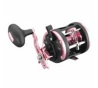 F Fityle Carrete de Pesca de de de Tambor de de Línea y Bobina Metálica Rodamientos Inoxidables 3+1 y Brazo Simple Adecuado para Pesca en Barco Curricán Regalo, Rosa, Mano Derecha