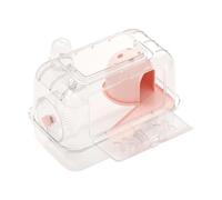 F Fityle Casa de Jaula de hámster, ventilación Transparente, Transpirable portátil con manija, hábitat para Ratones de Planeador de azúcar Ratones, Rosa Transparente