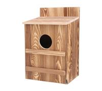 F Fityle Casa de pájaros, búho, ensamblaje fácil, Decorativa, Caja de pájaros al Aire Libre Wood Birdhouse para balcón de colibrí