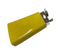 F Fityle Cencerro de percusión manual, campana de animación, cencerros ligeros, generador de ruido, cencerro musical para batería, deportivos, bodas, Amarillo