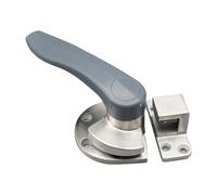 F Fityle Cerradura para puerta de gabinete de, manija para pestillo de puerta de congelador, herrajes resistentes, bisagras para contenedores, vehículos, Acero para La Izquierda