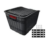 F Fityle Cesta para Bicicleta, Cesta para La Rueda Trasera, Organizador de Almacenamiento con Material PP Y Tapa para Un Almacenamiento Seguro, Ideal