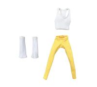 F Fityle Chaleco, Pantalones y Calcetines para Figura de acción a Escala 1/12, decoración para Fiestas, Mini Regalo Elegante y Compacto, único, Conjunto de, Pantalones Amarillos