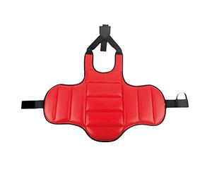 F Fityle Chaleco Protector de Taekwondo, Equipo de de Escudo de Costilla, Escudo Ajustable, Protector de Pecho de Karate para Mujeres, Hombres, niños, Rojo Azul L