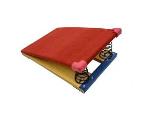 F Fityle Children Springboard Tabla de Salto Infantil Entrenamiento Gimnasia con Madera Acero y Fieltro para Repetido y, Modelo Reforzado De Dos Resortes Para Niños