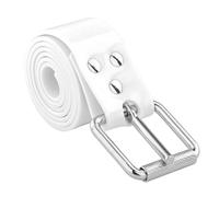 F Fityle Cinturón de Pesas de Silicona de 1,3 m de con Hebilla para apnea y Pesca, Blanco