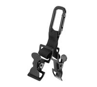 F Fityle Clip para Guantes de, Clip para, Versátil, Ligero, Profesional para Uso en Exteriores, Accesorio, Correa de Nailon Duradera, Gancho Doble Negro