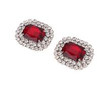F Fityle Clips de con de Imitación para Mujer, Hebilla Decorativa, Accesorios para de, Adornos para, Joyería D, Rojo