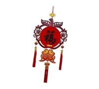 F Fityle Colgante de año Ornamento Colgante Primavera Decoración Tradicional Símbolo Fu Tejido a Mano para Fortuna Adecuado para Recibidor, Manzana